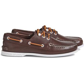 Sperry Cloud Authentic Original 3-eye Kožené Káva - Panske Mokasíny